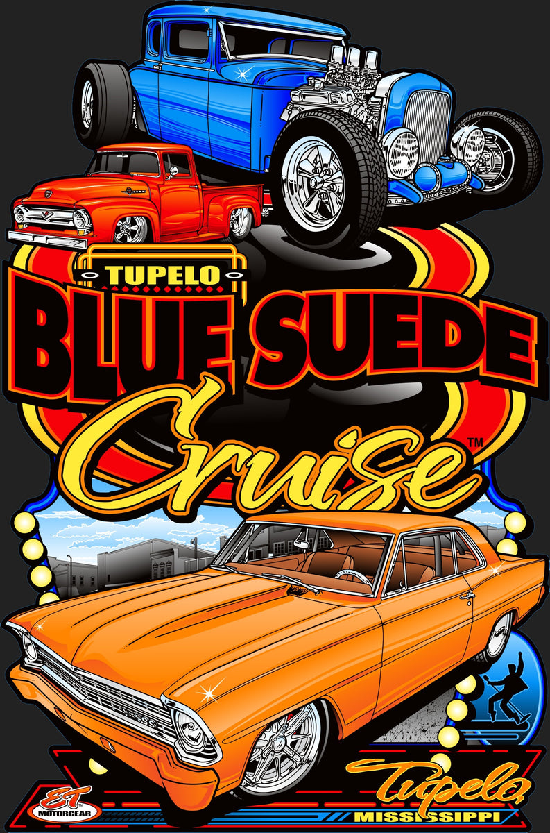 2024 Tupelo Blue Suede Cruise Main Design Metal Sign ET