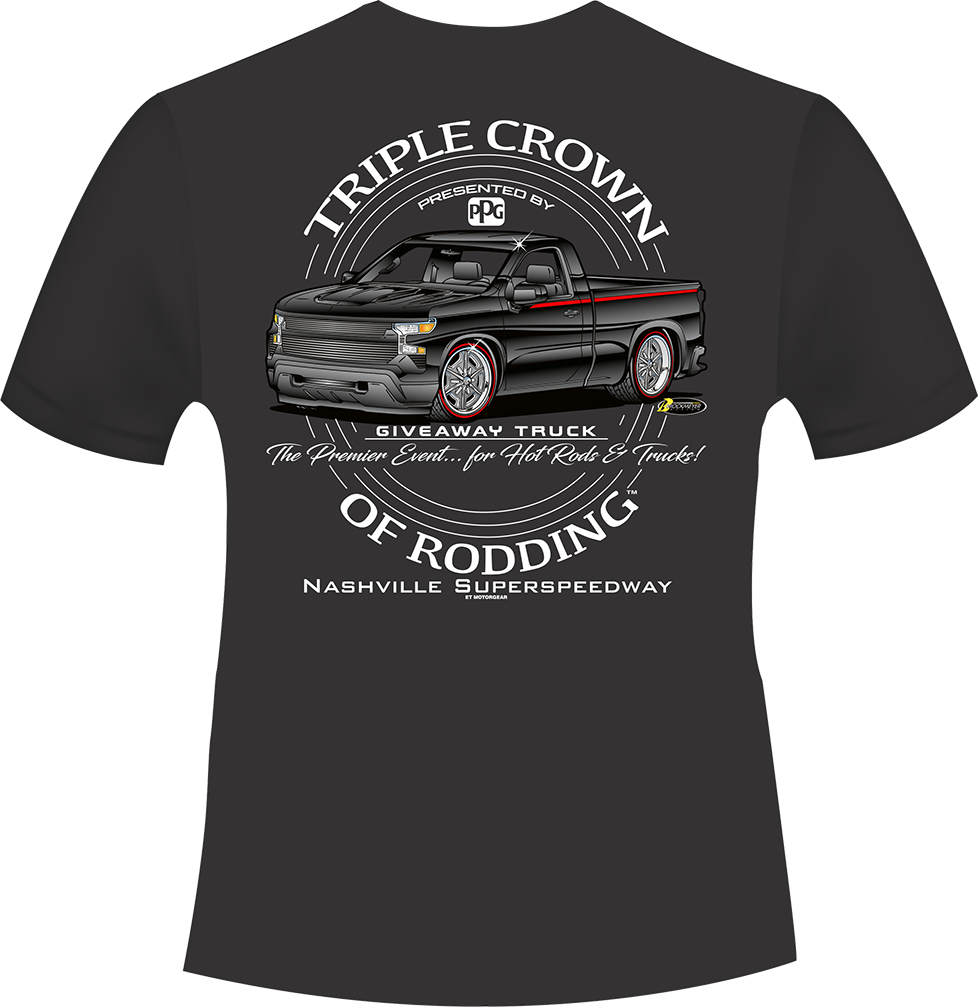 2024 Triple Crown of Rodding Giveaway Truck TShirt ET