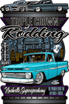 2024 Triple Crown of Rodding Dark  Design Metal Sign