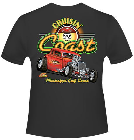 2024 Cruisin' The Coast Dark Design Short Sleeve T-shirt