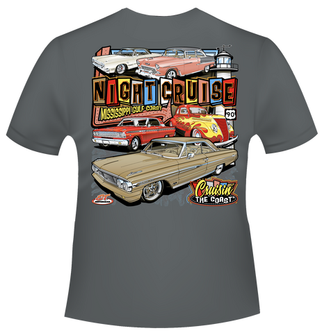 2024 Cruisin' The Coast Night Cruise Short Sleeve T-shirt