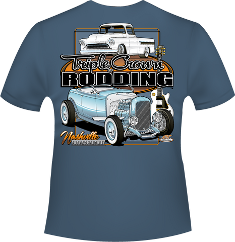 2024 Triple Crown of Rodding Main Design Short Sleeve T-Shirt